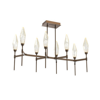 Rock Crystal LED Linear Suspension in Flat Bronze (404|PLB0050-48-FB-CA-001-L3)