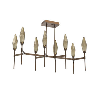 Rock Crystal LED Linear Suspension in Flat Bronze (404|PLB0050-48-FB-CB-001-L3)