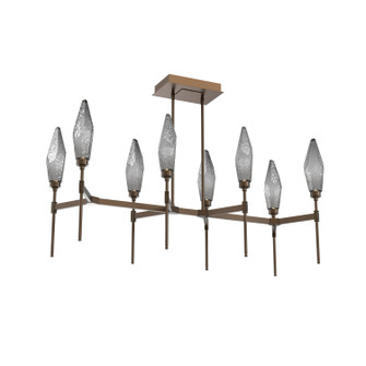 Rock Crystal LED Linear Suspension in Flat Bronze (404|PLB0050-48-FB-CS-001-L3)