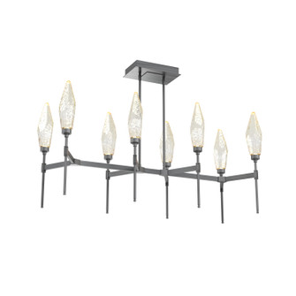 Rock Crystal LED Linear Suspension in Gunmetal (404|PLB0050-48-GM-CA-001-L1)