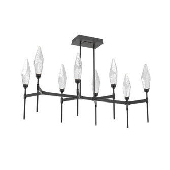 Rock Crystal LED Linear Suspension in Matte Black (404|PLB0050-48-MB-CC-001-L3)
