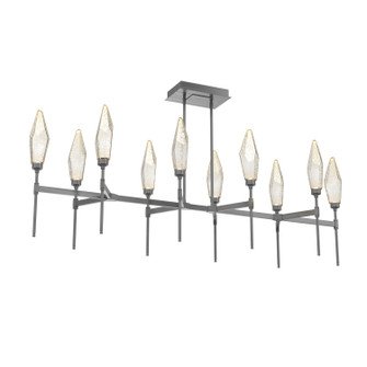 Rock Crystal LED Linear Suspension in Gunmetal (404|PLB0050-67-GM-CA-001-L1) Rock Crystal LED Linear Suspension in Gunmetal (404|PLB0050-67-GM-CA-001-L1)