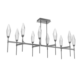 Rock Crystal LED Linear Suspension in Gunmetal (404|PLB0050-67-GM-CC-001-L3) Rock Crystal LED Linear Suspension in Gunmetal (404|PLB0050-67-GM-CC-001-L3)