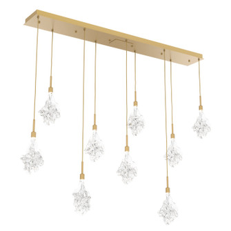 Blossom LED Linear Pendant in Gilded Brass (404|PLB0059-09-GB-BC-C01-L3)