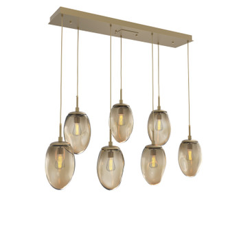 Meteo Seven Light Pendant in Gilded Brass (404|PLB0063-07-GB-B-C01-E2)
