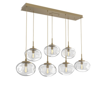 Nebula Seven Light Pendant in Gilded Brass (404|PLB0064-07-GB-C-C01-E2)