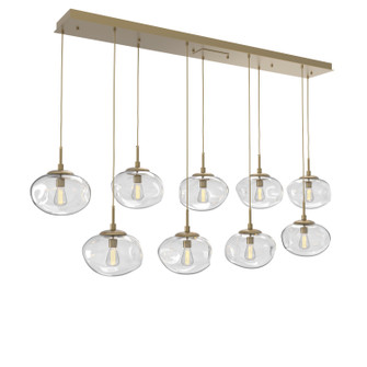 Nebula Nine Light Pendant in Gilded Brass (404|PLB0064-09-GB-C-C01-E2)