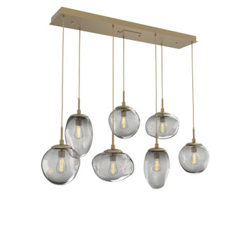 Cosmos Seven Light Pendant in Gilded Brass (404|PLB0065-07-GB-S-C01-E2)