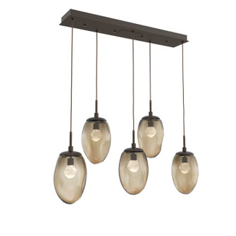 Meteo LED Linear Pendant in Flat Bronze (404|PLB0067-05-FB-ZB-C01-L3)