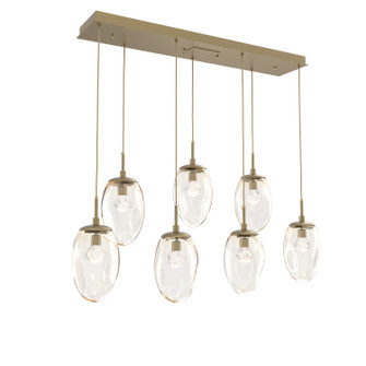 Meteo LED Linear Pendant in Gilded Brass (404|PLB0067-07-GB-ZA-C01-L3)