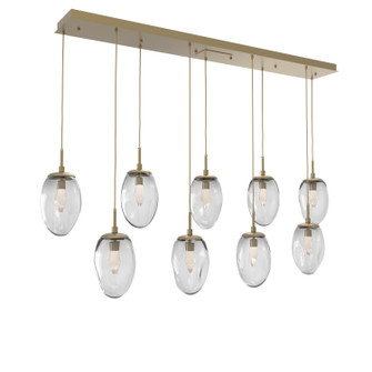 Meteo LED Linear Pendant in Gilded Brass (404|PLB0067-09-GB-GC-C01-L3)