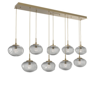 Nebula LED Linear Pendant in Gilded Brass (404|PLB0068-09-GB-FS-C01-L3)