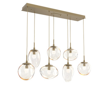 Cosmos LED Linear Pendant in Gilded Brass (404|PLB0069-07-GB-FA-C01-L3)