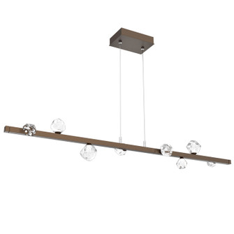 Stella LED Linear Suspension in Flat Bronze (404|PLB0070-54-FB-CZ-CA1-L3)