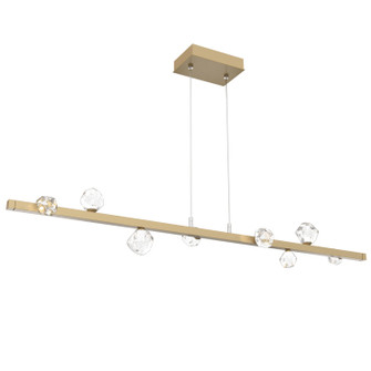 Stella LED Linear Suspension in Gilded Brass (404|PLB0070-54-GB-CZ-CA1-L3)