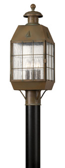Nantucket LED Post Top or Pier Mount Lantern in Aged Brass (13|2371AS)