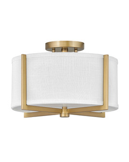 Axis Off White LED Semi-Flush Mount in Heritage Brass (13|41706HB)