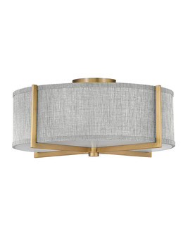 Axis Heathered Gray LED Foyer Pendant in Heritage Brass (13|41707HB)