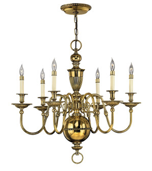 Cambridge LED Chandelier in Burnished Brass (13|4416BB)