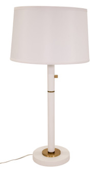 Rupert Three Light Table Lamp in White With Weathered Brass Accents (30|RU750-WT)