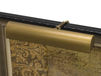 Classic Traditional Two Light Picture Light in Weathered Brass (30|T14-76)