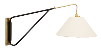 Wall Swing One Light Wall Sconce in Antique Brass/Black (30|WS731-ABBLK)