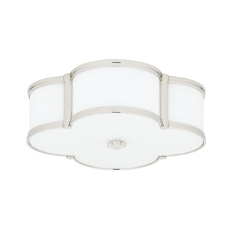 Chandler Three Light Flush Mount in Polished Nickel (70|1216-PN)