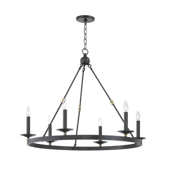 Allendale Six Light Chandelier in Aged Brass/Old Bronze (70|3206-AOB)