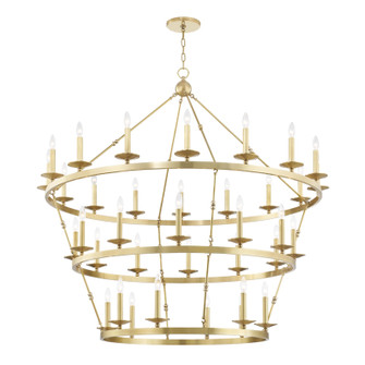 Allendale 36 Light Chandelier in Aged Brass (70|3258-AGB)