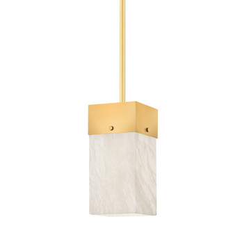 Times Square One Light Pendant in Aged Brass (70|3806-AGB)