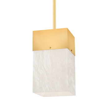 Times Square One Light Pendant in Aged Brass (70|3810-AGB)