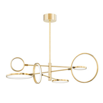 Saturn LED Chandelier in Aged Brass (70|4106-AGB)