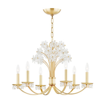 Beaumont Six Light Chandelier in Aged Brass (70|4430-AGB)