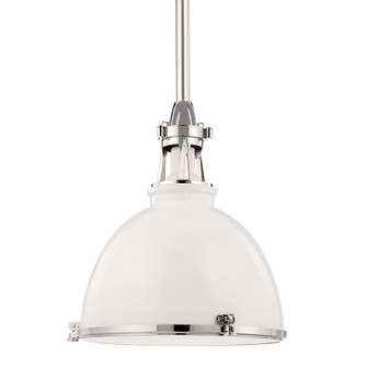 Massena One Light Pendant in White/Polished Nickel Combo (70|4620-WPN)