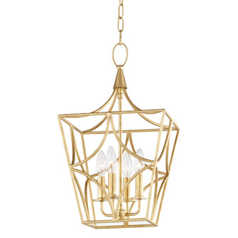 Green Point Four Light Pendant in Gold Leaf (70|4811-GL)
