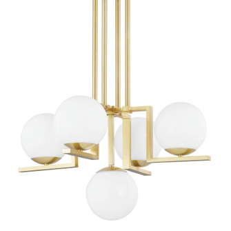 Tanner Five Light Chandelier in Aged Brass (70|5085-AGB)