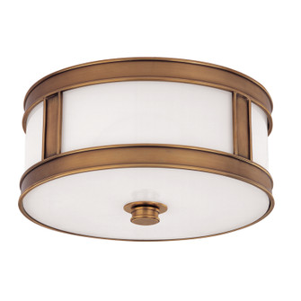 Patterson Two Light Flush Mount in Aged Brass (70|5513-AGB)