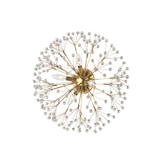 Dunkirk Four Light Semi Flush Mount in Aged Brass (70|6000-AGB)