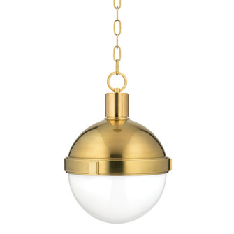 Lambert One Light Pendant in Aged Brass (70|612-AGB)