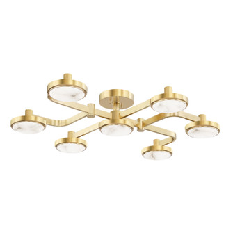 Meander LED Chandelier in Aged Brass (70|6332-AGB)