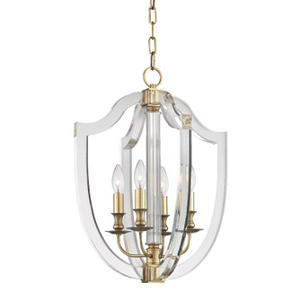 Arietta Four Light Pendant in Aged Brass (70|6516-AGB)