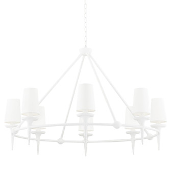 Torch Eight Light Chandelier in White Plaster (70|6648-WP)