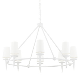 Torch Eight Light Chandelier in White Plaster (70|6648-WP)