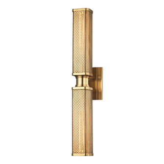 Gibbs Two Light Wall Sconce in Aged Brass (70|7032-AGB)