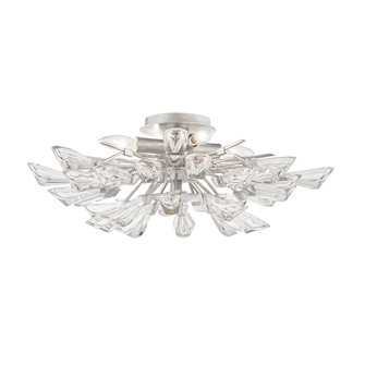 Tulip Four Light Semi Flush Mount in Silver Leaf (70|7223-SL) Tulip Four Light Semi Flush Mount in Silver Leaf (70|7223-SL)