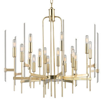 Bari 16 Light Chandelier in Aged Brass (70|9916-AGB)