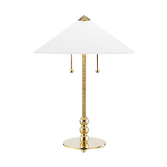 Flare Two Light Table Lamp in Aged Brass (70|L1395-AGB)