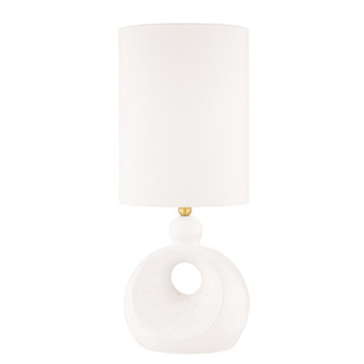 Penonic One Light Table Lamp in Aged Brass/White Ceramic (70|L1850-AGB/CWS)