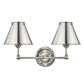 Classic No.1 Two Light Wall Sconce in Polished Nickel (70|MDS102-PN-MS)