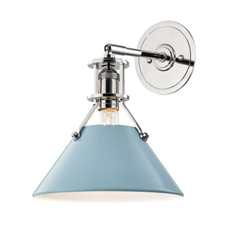 Painted No.2 One Light Wall Sconce in Polished Nickel/Blue Bird (70|MDS350-PN/BB)